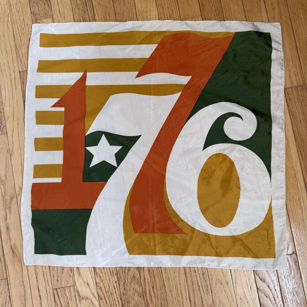 Vintage Totes bicentennial Square Rain Scarf Water Repellant